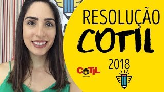 COTIL  RESOLUÇÃO PROCESSO SELETIVO  2018 [upl. by Karr]