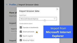 Microsoft Edge  How to import data in Microsoft Edge [upl. by Ramey]