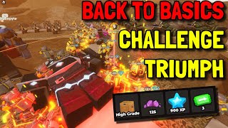 NEW BACK TO BASICS CHALLENGE MAP TRIUMPH  ROBLOX TOWER DEFENSE SIMULATOR [upl. by Eboh]