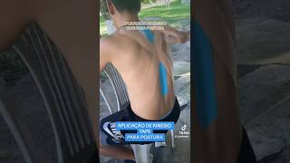 COMO COLOCAR KINESIO PARA POSTURA kinesiotape bandagem kinesiología postura [upl. by Itsur564]