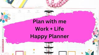 Plan with me work  life hourly layout by The Happy Planner [upl. by Lissi854]