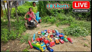 Yana Oun Mey today riding a tractor found small cars all over the land [upl. by Shantee]