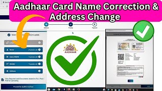 Aadhaar Card Name And Address Correction Process 2024How to Update Aadhaar in IndiaAadhaar change [upl. by Larue399]