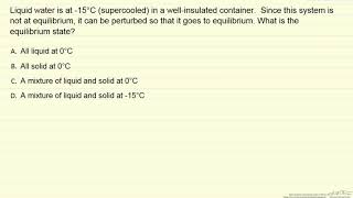 Supercooled Liquid Goes to Equilibrium Interactive [upl. by Nivlam]