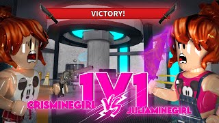 DUELO ENTRE CRIS MINEGIRL E JULIA MINEGIRL  1V1  Murder Mystery 2 [upl. by Jennings]