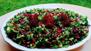 Narlı Marul Salatası Tarifi Bu Salata Başka Bir Güzel Grüner Salat Mit Granatapfel [upl. by Arikal987]