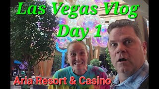 Las Vegas Vlog Day 1  Aria Resort amp Casino  Carbone Restaurant  Slot play [upl. by Aihsela895]