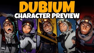 DUBIUM Character Preview All Frontiers Gadgets Skins Cosmetics More [upl. by Assilem299]