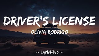 Olivia Rodrigo  Drivers License Lyrics 4K Lyric Video [upl. by Wendie]