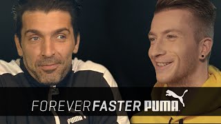 Gianluigi Buffon vs Marco Reus  Head to Head Interview  PUMA Football [upl. by Nnylsaj]