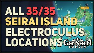 All 35 Seirai Island Electroculus Locations Genshin Impact [upl. by Aseyt]