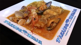 CAZOLETA DE RAPE O PESCADO A LA MARINERA RECETAS DE COCINA FÁCILES Y ECONÓMICAS DIETA MEDITERRANEA [upl. by Yenahpets]