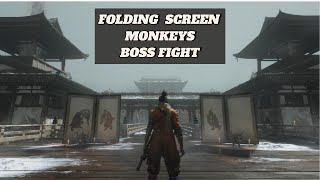 FOLDING SCREEN MONKEYS BOSS FIGHT✌SEKIRO SHADOWS DIE TWICE⚔⚔ [upl. by Gracia694]