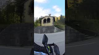 Little Church near Pontebba  SLOW MOTION Insta360 X3 road kawasaki church 360 [upl. by Nnaylime]