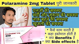 Polaramine 2mg Tablet Review  Dexchlorpheniramine Maleate Tablet  Uses  Dose  Side Effects [upl. by Eddie]