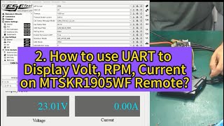 How to Display Volt Current Temp RPM on Maytech MTSKR1905WF remote with UART [upl. by Lenoil]