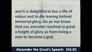 Alexander the Great’s Speech to Army Objects of Envy  326 BC  Hear and Read [upl. by Ille]