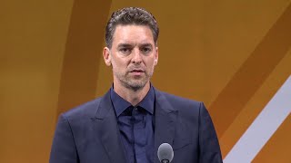 Pau Gasol talks about Kobe  Full Basketball Hall of Fame Enshrinement Speech [upl. by Halle58]