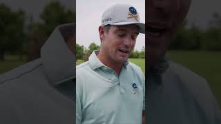 Bryson explains his new putter then sinks birdie putt 😧🐥golf birdie brysondechambeau [upl. by Rue]