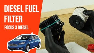 How to replace the diesel fuel filter Focus mk3 15 TDCI ⛽ [upl. by Hluchy]