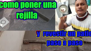 como instalar una coladera de patio y aser una vase de lavadora fácil y rápido [upl. by Nomit741]