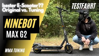 Testfahrt Segway Ninebot Max G2  Original vs Tuning  bester EScooter [upl. by Kelsy]