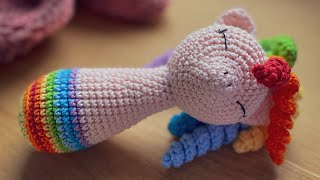 Chocalhos unicórnios amigurumi detalhes [upl. by Novej]