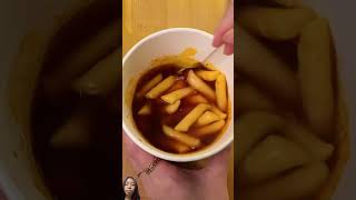 Instant Tteokbokki  Carbonara buldak samyangkorea shorts asmr [upl. by Akinyt]