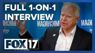 FOX 17 EXCLUSIVE Full 1on1 interview with Gov Tim Walz [upl. by Alleon]