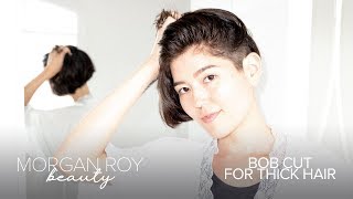 Bob haircut with undercut for thick hair [upl. by Kreitman318]