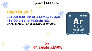 NEET  CLASS XI  CHEMISTRY  CLASSIFICATION OF ELEMENTS amp PERIODICTY IN PROPERTIES  LECTURE NO 18 [upl. by Elocel]