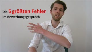 Die 5 größten FEHLER im BEWERBUNGSGESPRÄCH I Eure Ausbildung I Vorstellungsgespräch [upl. by Fenelia]