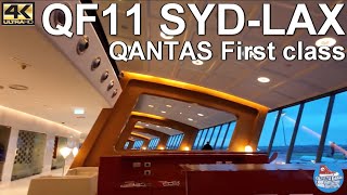 4K QF11 Flight Tour  auus SYDNEY to LOS ANGELES A380 First Class [upl. by Novit]