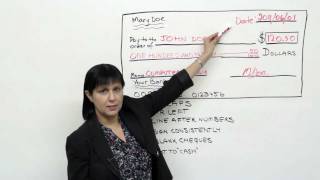 Practical English How to write a check [upl. by Nesbitt]