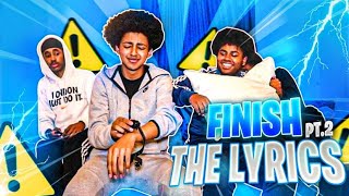 FINISH THE SONG LYRICS CHALLENGE🎤🔥LOSER GETS ELECTRIC SHOCKED⚡😨 PART 2 [upl. by Oicatsana]