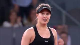 Bouchard  Sharapova Retrouvailles glaciales à Madrid 2017 [upl. by Mcwherter893]