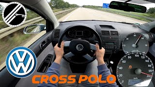 VW Polo 19 TDI 9N3 101 PS CrossPolo Top Speed Drive On German Autobahn With No Speed Limit POV [upl. by Naesyar]