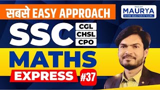 SSC MATHS l for CGLCHSLCPO I Most easy method l Latest PYQs l Important concepts l By ANUPAM SIR [upl. by Spanjian993]