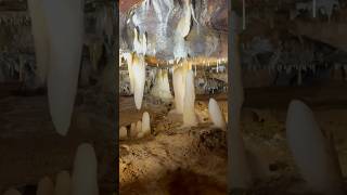 Stalactites and stalagmites create a captivating underground landscape in Ohio Caverns USA [upl. by Barnet]