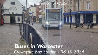 Observation Buses in Worcester Crowngate Bus Station  08 10 2024 [upl. by Anetsirk341]