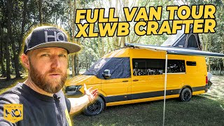 Full Van Tour of Our 6 Berth  Extra LWB VW Crafter Camper [upl. by Eradis185]