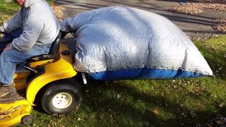 Lawnmower Tarp Leaf Bag [upl. by Kutchins]