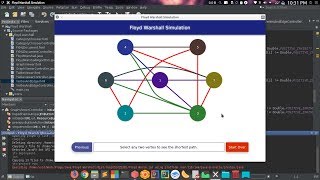 Floyd Warshall Simulation Project in JavaFX w Source Codes [upl. by Tiana720]