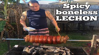 CEBU SPICY BONELESS LECHON  BOODLE FIGHT [upl. by Ellmyer]