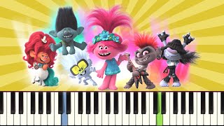 The Other Side EASY Piano Tutorial  From Trolls World Tour  SZA amp Justin Timberlake [upl. by Keri170]