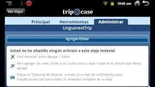 Tripcase application in Spanish [upl. by Etteragram]