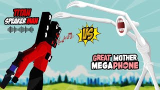 Titan Speakerman Boss vs Great Mother Megaphone  Monster Animation [upl. by Bertie820]