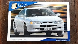 Fujimi 124 Toyota Corolla Levin BZG AE111  Plastic Model Kit Unboxing [upl. by Gona]