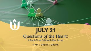 Questions of the Heart A RealTime QampA with Rev Israel led by Rev Israel Buffardi [upl. by Nohsav]