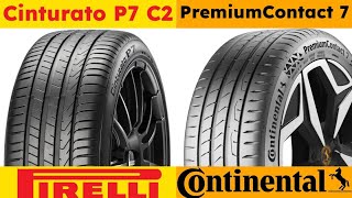 Pirelli Cinturato P7 C2 vs Continental PremiumContact 7 [upl. by Nathanael]